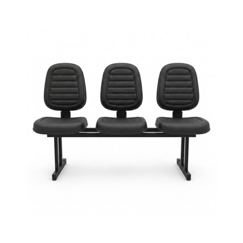 Longarina Estofada 3 Lugares para Recepção