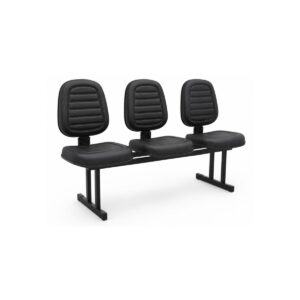 Longarina Estofada 3 Lugares para Recepção