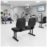 Longarina Estofada 2 Lugares para Recepção