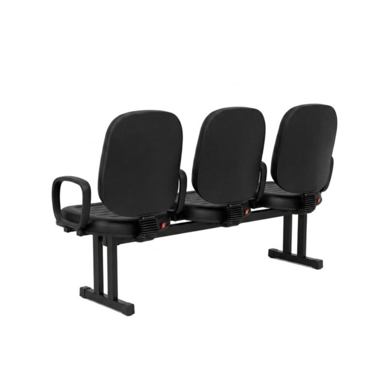 Longarina Estofada 3 Lugares para Recepção