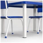 Conjunto Escolar Coletivo 6 a 10 anos com Mesa Quadrada e 4 Lugares
