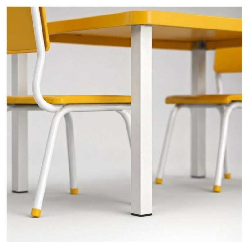 Conjunto Escolar Coletivo 6 a 10 anos com Mesa Quadrada e 4 Lugares