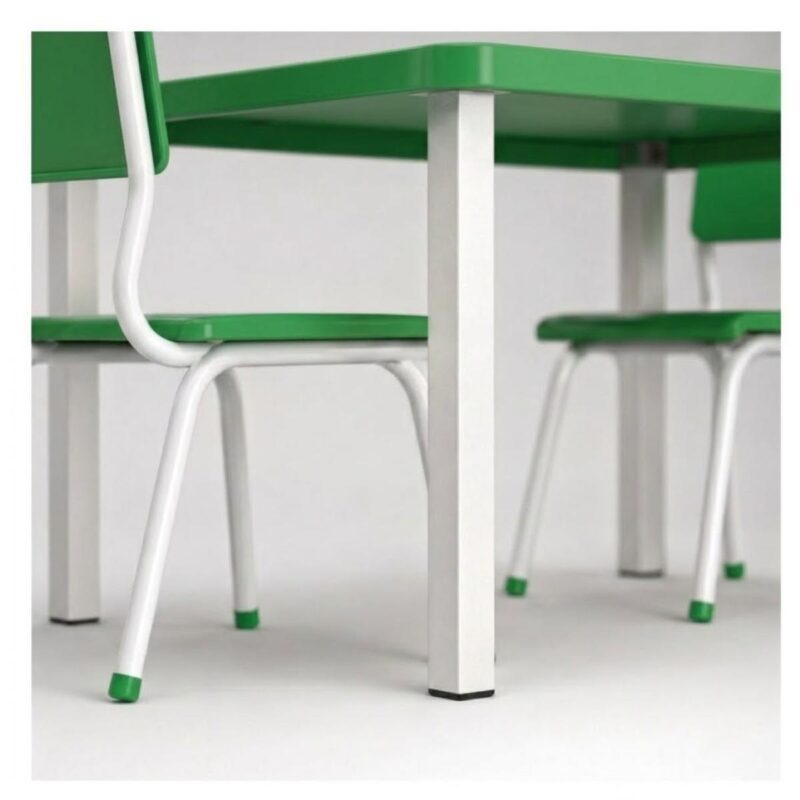 Conjunto Escolar Coletivo 6 a 10 anos com Mesa Quadrada e 4 Lugares