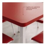 Conjunto Escolar Coletivo 6 a 10 anos com Mesa Quadrada e 4 Lugares