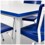 Conjunto Escolar Coletivo 6 a 10 anos com Mesa Quadrada e 4 Lugares