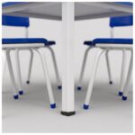 Conjunto Escolar Coletivo 6 a 10 anos com Mesa Quadrada e 4 Lugares