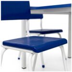 Conjunto Escolar Coletivo 6 a 10 anos com Mesa Quadrada e 4 Lugares