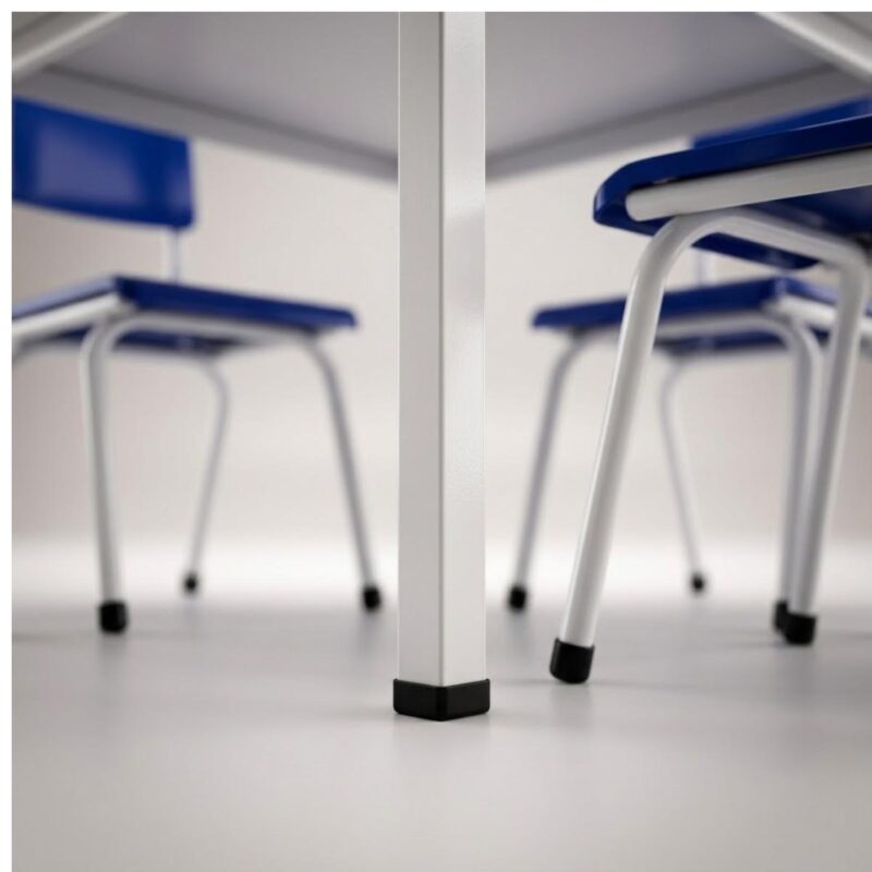Conjunto Escolar Coletivo 6 a 10 anos com Mesa Quadrada e 4 Lugares