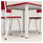 Conjunto Escolar Coletivo 6 a 10 anos com Mesa Quadrada e 4 Lugares