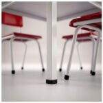 Conjunto Escolar Coletivo 6 a 10 anos com Mesa Quadrada e 4 Lugares
