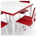 Conjunto Escolar Coletivo 6 a 10 anos com Mesa Quadrada e 4 Lugares