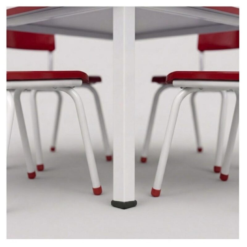 Conjunto Escolar Coletivo 6 a 10 anos com Mesa Quadrada e 4 Lugares
