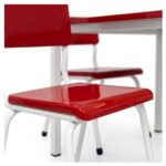 Conjunto Escolar Coletivo 6 a 10 anos com Mesa Quadrada e 4 Lugares