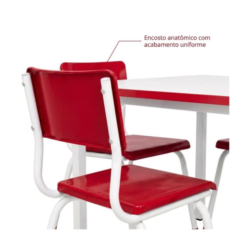 Conjunto Escolar Coletivo 6 a 10 anos com Mesa Quadrada e 4 Lugares
