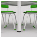 Conjunto Escolar Coletivo 6 a 10 anos com Mesa Quadrada e 4 Lugares