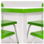 Conjunto Escolar Coletivo 6 a 10 anos com Mesa Quadrada e 4 Lugares