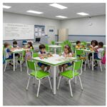 Conjunto Escolar Coletivo Infantil 4 Cadeiras 03 a 06 Anos
