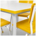 Conjunto Escolar Coletivo 6 a 10 anos com Mesa Quadrada e 4 Lugares