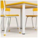 Conjunto Escolar Coletivo 6 a 10 anos com Mesa Quadrada e 4 Lugares