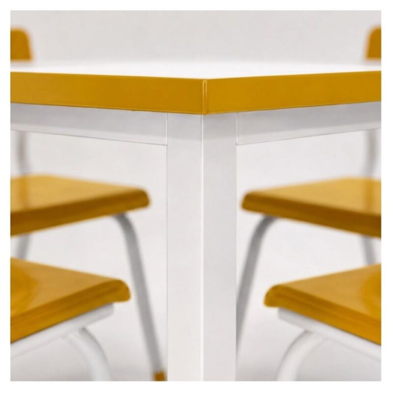 Conjunto Escolar Coletivo 6 a 10 anos com Mesa Quadrada e 4 Lugares