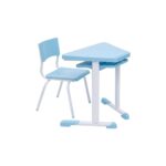 Conjunto Escolar Modular Juvenil com 6 Lugares e Mesas Trapezoidais