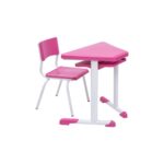 Conjunto Escolar Modular Juvenil com 6 Lugares e Mesas Trapezoidais