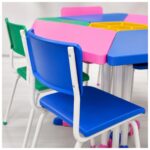 Conjunto Escolar Modular Juvenil com 6 Lugares e Mesas Trapezoidais