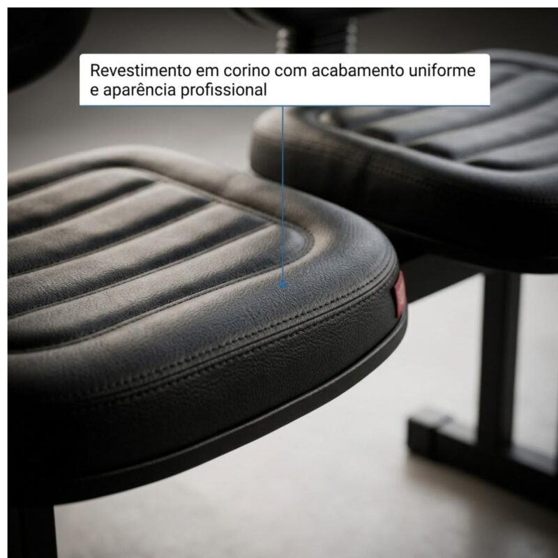 Longarina Estofada Executiva 2 Lugares para Recepção