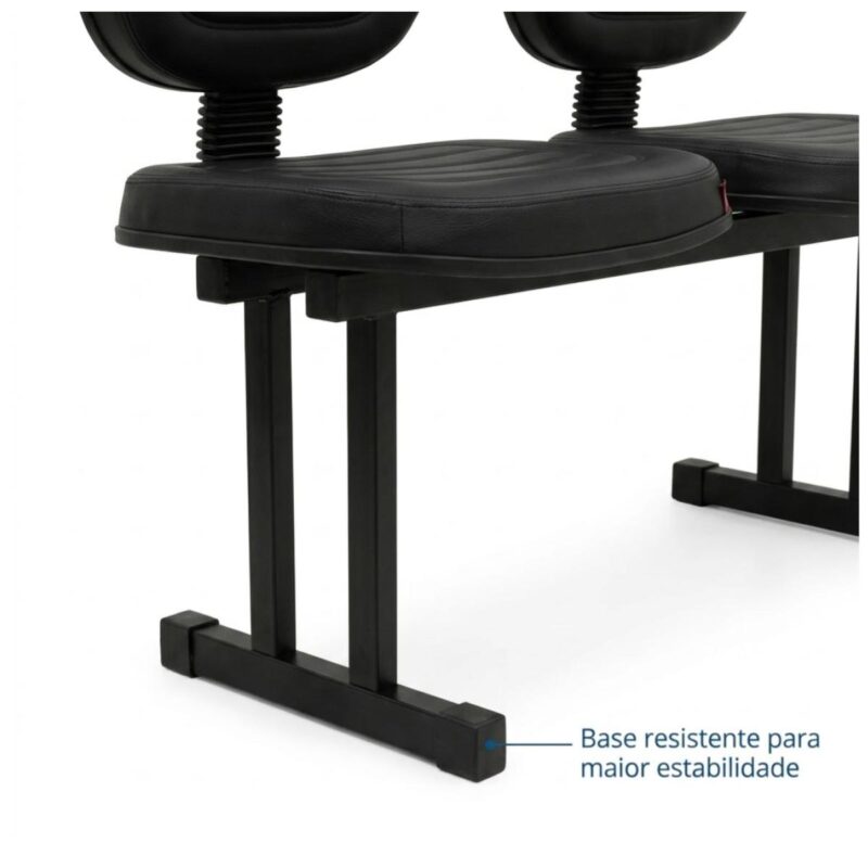 Longarina Estofada Executiva 2 Lugares para Recepção