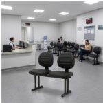 Longarina Estofada Executiva 2 Lugares para Recepção