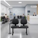 Longarina Estofada Executiva 2 Lugares para Recepção