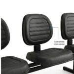 Longarina Executiva 3 Lugares Estofada para Recepção