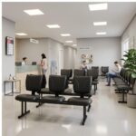 Longarina Estofada Executiva 3 Lugares para Recepção