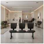 Longarina Estofada Executiva 3 Lugares para Recepção