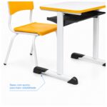 Conjunto Escolar Amarelo com Mesa e Cadeira 03 a 06 Anos