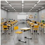 Conjunto Escolar Amarelo com Mesa e Cadeira 03 a 06 Anos