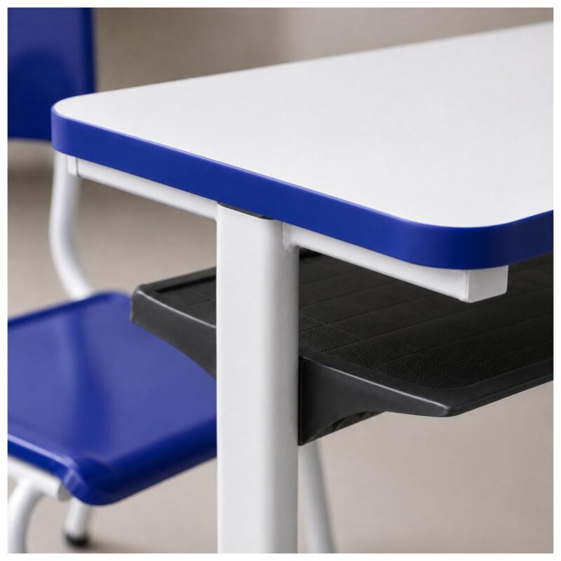 Conjunto Escolar Azul com Mesa e Cadeira 06 a 10 Anos