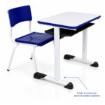 Conjunto Escolar Azul com Mesa e Cadeira 06 a 10 Anos