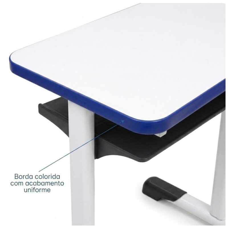 Conjunto Escolar Azul com Mesa e Cadeira 06 a 10 Anos