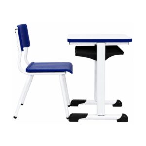 Conjunto Escolar Azul com Mesa e Cadeira 03 a 06 Anos