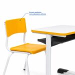 Conjunto Escolar Amarelo com Mesa e Cadeira 03 a 06 Anos