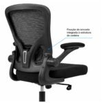 Cadeira de Escritório Cadeira de Escritório Presidente Ergonômica Giratória Preta