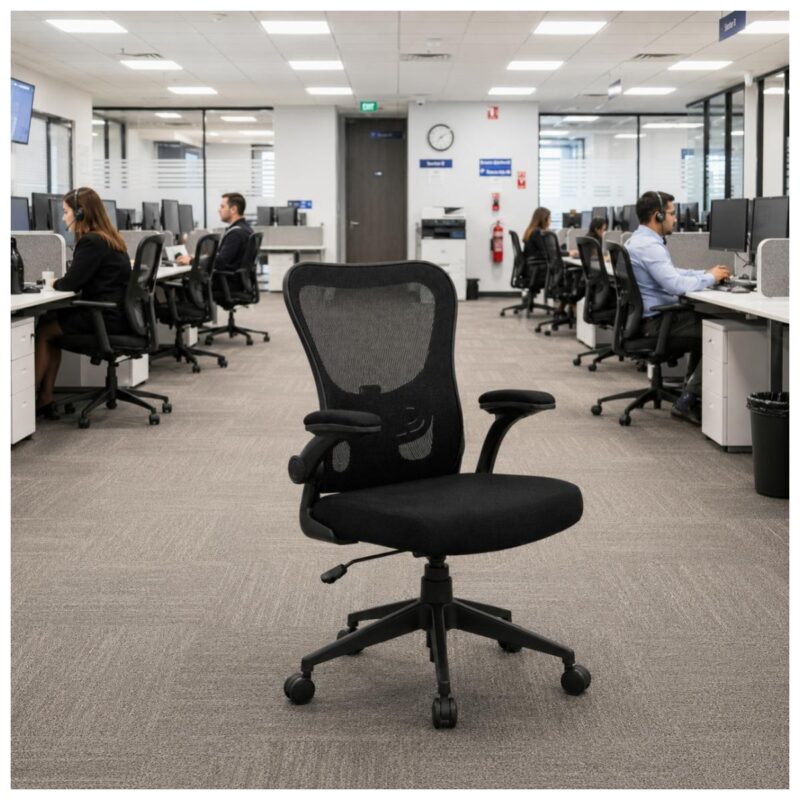 Cadeira de Escritório Cadeira de Escritório Presidente Ergonômica Giratória Preta