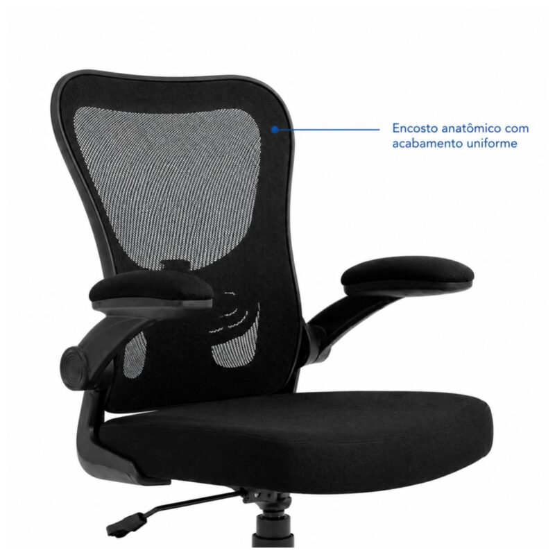 Cadeira de Escritório Cadeira de Escritório Presidente Ergonômica Giratória Preta